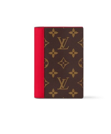 Louis Vuitton Passport Cover Wallet Red For Men 3.9in/10cm M82862