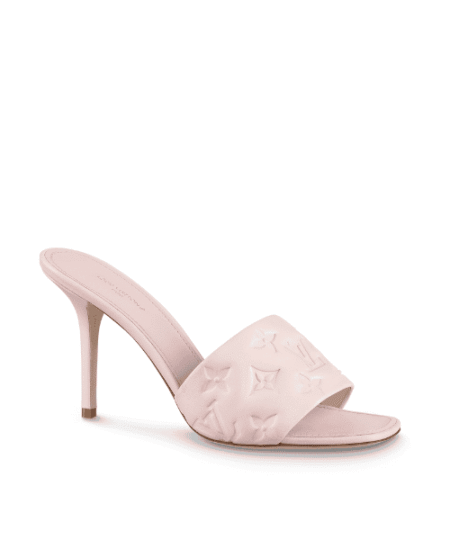 Louis Vuitton Revival Mule Pink 3.7in/9.5cm For Women