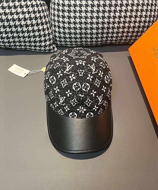 Louis Vuitton Monogram Jacquard Denim Cap Black For Men