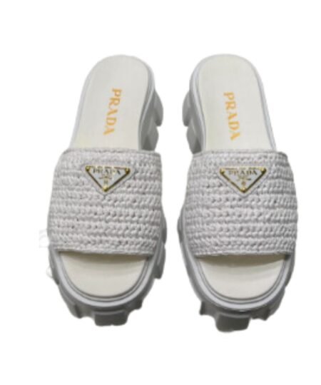 Monolith Crochet Cage Slippers White For Women