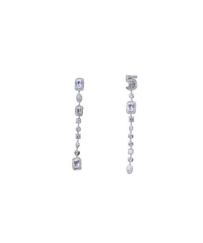 Chanel N?5 Drop Earrings Silver Tone For Women
