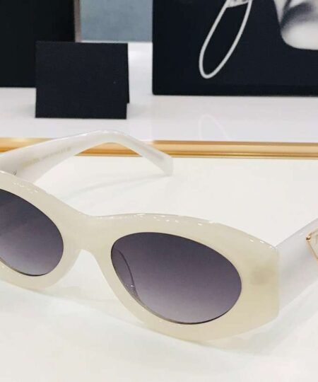 Prada Oval Sunglasses White For Women