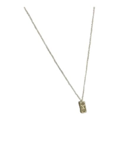 Louis Vuitton Rectangular Pendant Necklace Gold Tone For Women