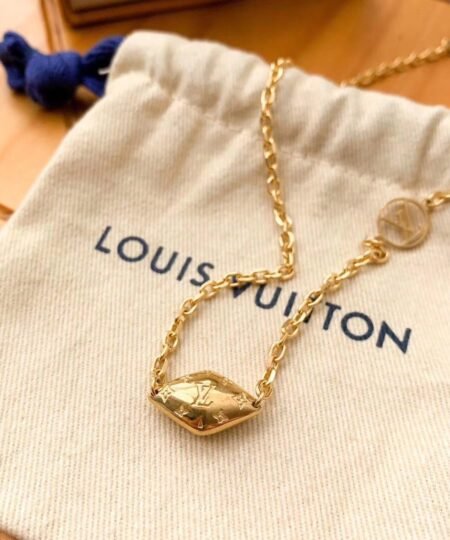 Alternative view of Louis Vuitton Rhombic Necklace Gold For Women