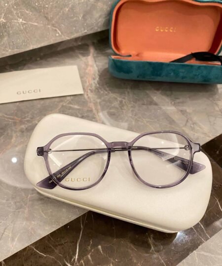 Gucci Round Frame Flat Sunglasses Light Purple For Women