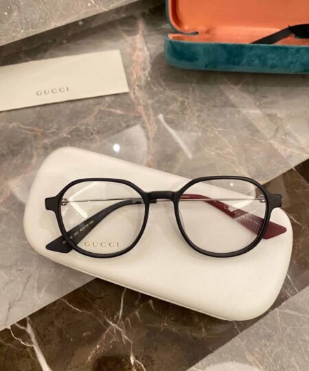 Gucci Round Frame Flat Sunglasses Black For Women