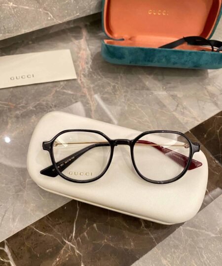 Gucci Round Frame Flat Sunglasses Black For Women