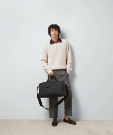 Alternative view of Gucci Rubber-Effect Medium Duffle Bag Black For Men 17.7 In/ 45 Cm 771235 AAC4D 1000