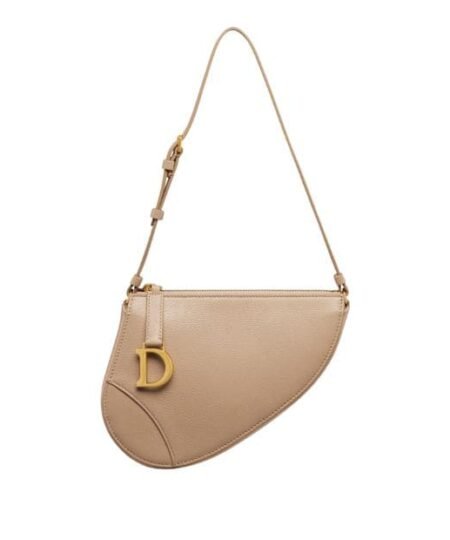 Christian Dior Saddle Rodeo Pouch Biscuit For Women S5909CCEH_M55U - 20 Cm/ 8 Inches