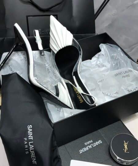 Alternative view of Saint Laurent 140mm Pointed-Toe Pumps White For Women