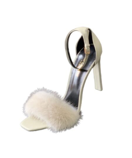 Saint Laurent Bea Ankle Strap Sandals White For Women