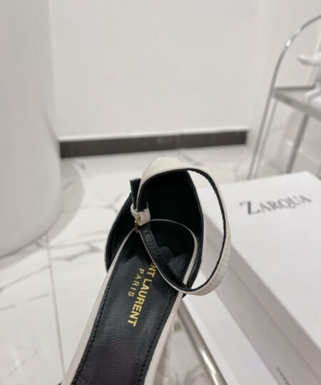 Alternative view of Saint Laurent Jodie Platform Sandals In Smooth White For Women