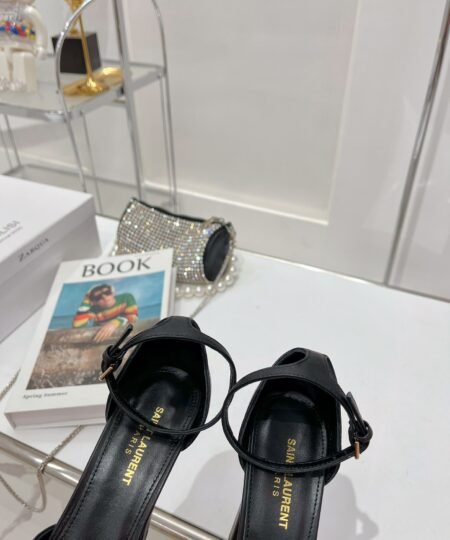 Alternative view of Saint Laurent Jodie Platform Sandals In Smooth Black For Women 716402GVOAB1000