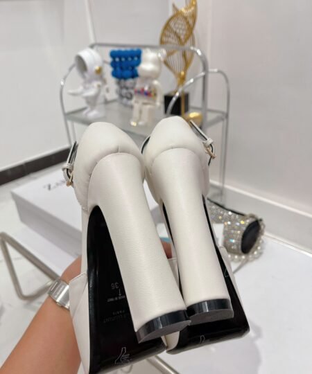 Alternative view of Saint Laurent Jodie Platform Sandals In Smooth White For Women 650258AAAOE1906