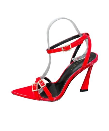 Saint Laurent Lila Sandals In Patent Red For Women