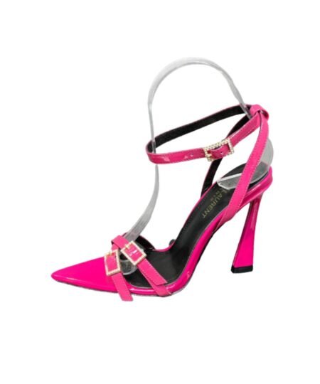 Saint Laurent Lila Sandals In Patent Pink For Women