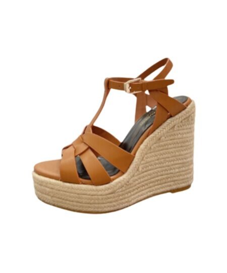 Saint Laurent Tribute Espadrilles In Smooth Brown For Women