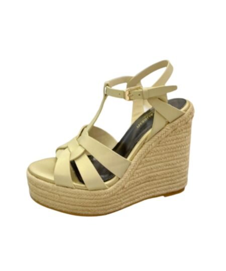 Saint Laurent Tribute Espadrilles In Smooth Beige For Women