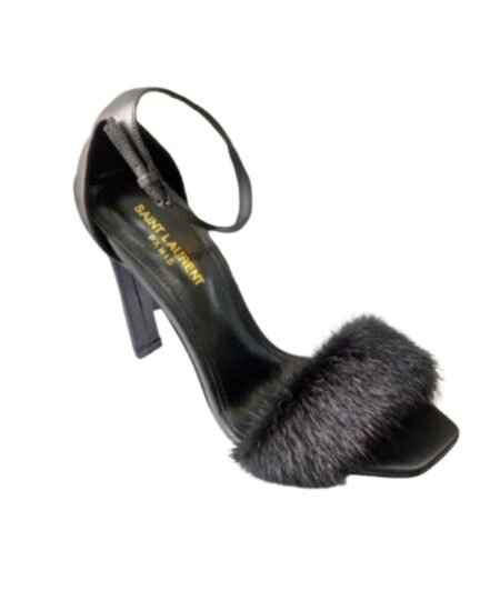 Saint Laurent Bea Ankle Strap Sandals Black For Women