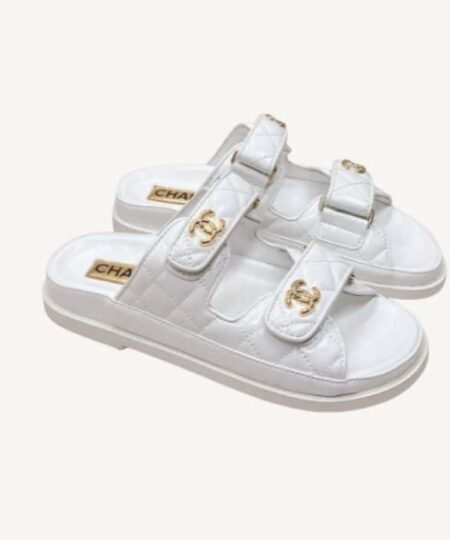 Chanel Sandals With Chanel Logo White For Women