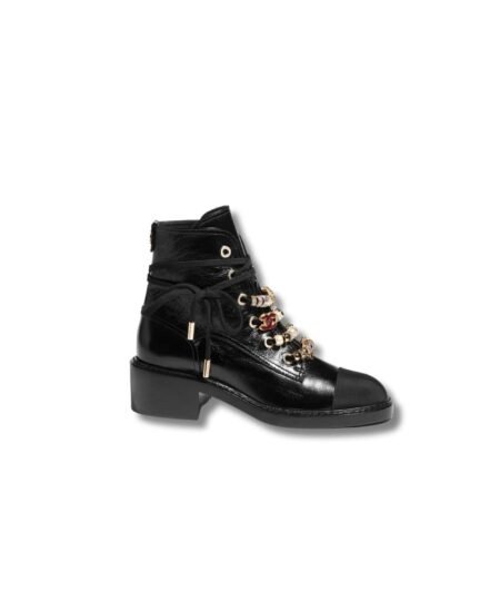 Chanel Combat Boots Black For Women G45856 B17488 94305