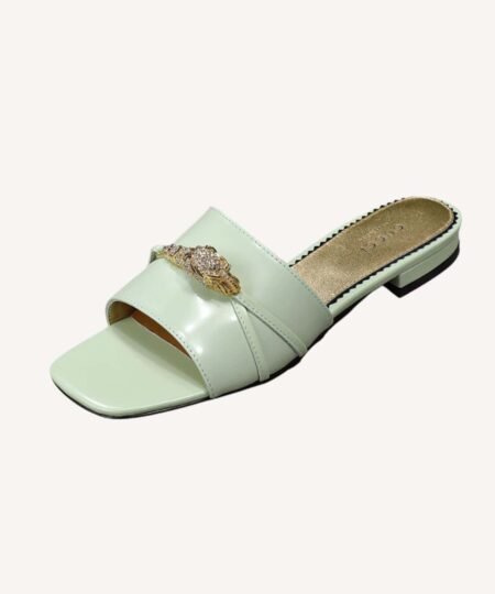 Gucci Slide Sandal With Hardware Jade Green For Women