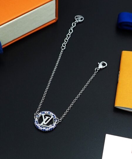 Louis Vuitton Sparkling Sapphire Bracelet Silver For Women