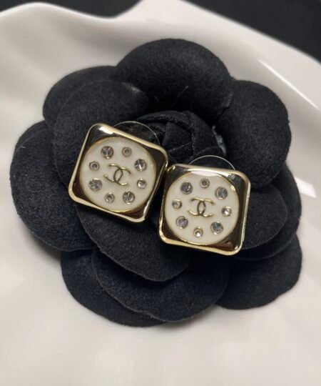 Alternative view of Chanel Square Earrings White For Women
