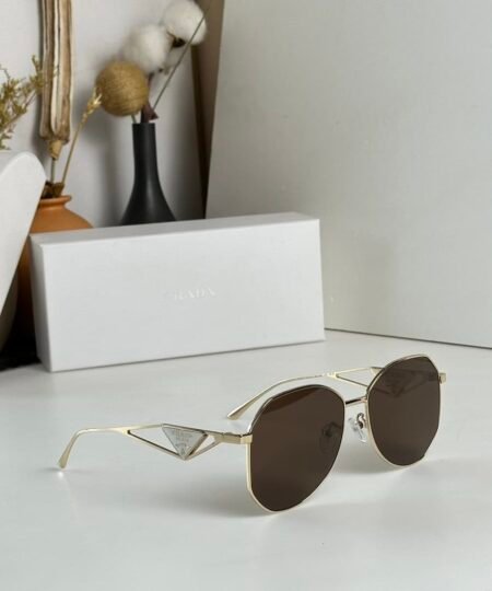 Alternative view of Prada Sunglasses With Triangle Logo Gold For Women