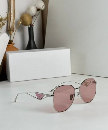 Alternative view of Prada Sunglasses With Triangle Logo Silver For Women