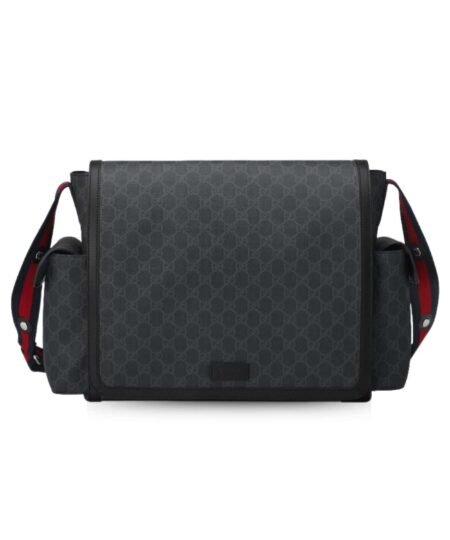 Gucci Supreme Diaper Bag Black For Men 17.3 in/ 44 cm 495909 K5RLN 1095
