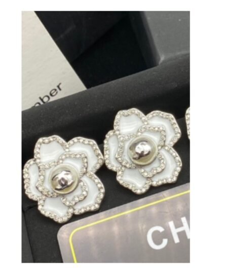 Alternative view of Chanel Sweet Lady Camellia Earrings White For Women