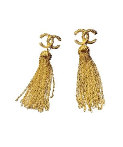 Chanel Tassel Earrings Gold For Women