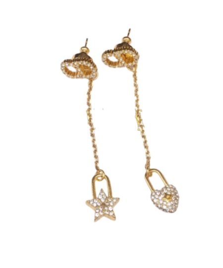 Dior Tassel Earrings Gold For Women