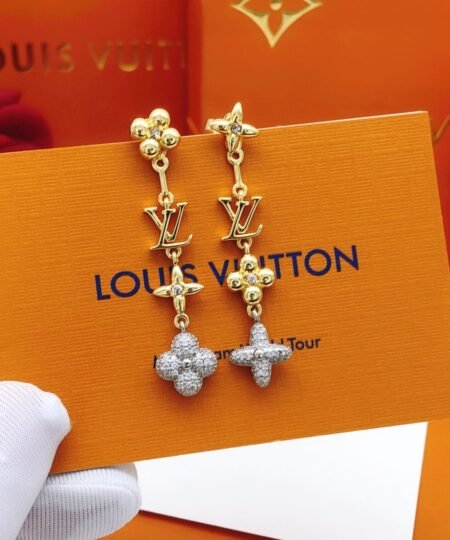 Alternative view of Louis Vuitton Tassel Stud Earrings Gold For Women