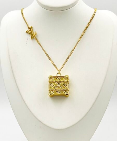 Louis Vuitton The Trunk Locket Necklace Gold For Women