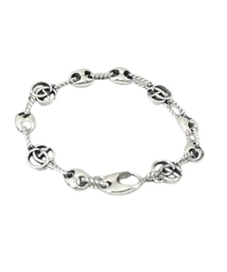Gucci Twist Flower Bracelet Silver For Women