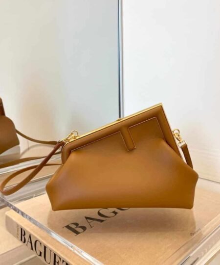 Fendi First Small Brown For Women, Women's HandBags, Shoulder And Crossbody Bags 10.2in/26cm FF 8BP129ABVEF0NYJ