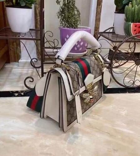 Alternative view of Gucci Queen Margaret GG Small Top Handle Bag Beige And Ebony GG Supreme Canvas For Women 10in/26cm GG 476541