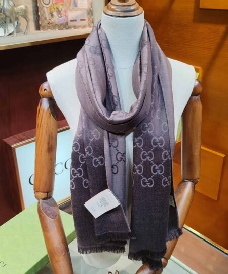 Alternative view of Gucci Scarf Dark Brown And Grey 200cm/79in For Women