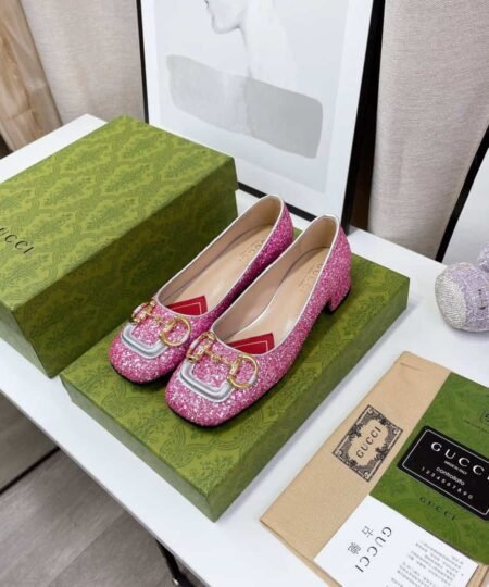 Alternative view of Gucci Lovelight Crystal Ballet Flat With Horsebit Silver For Women GG