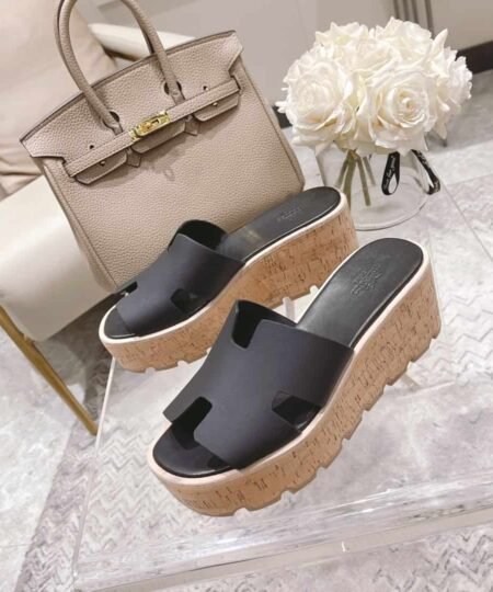 Hermes Eze 30 Sandal Black For Women, Women's Shoes H221026Z 02350