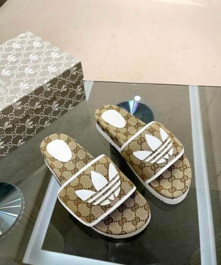 Gucci x Adidas Women's GG Platform Sandal Beige For Women GG