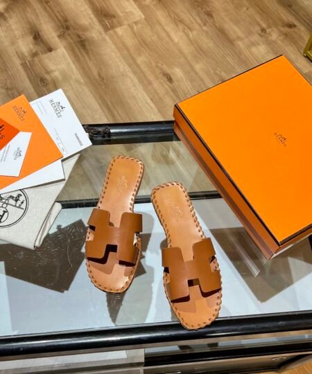 Hermes Oran Sandal Brown For Women, Women's Shoes H221110Z