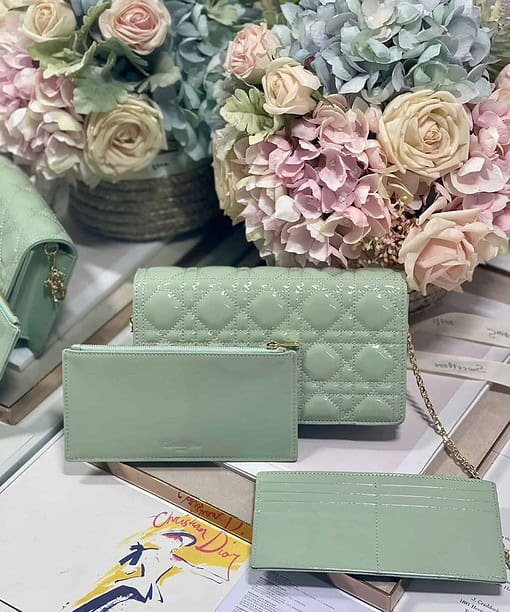 Christian Dior Lady Dior Pouch Seafoam For Women 8.5in/21.5cm CD