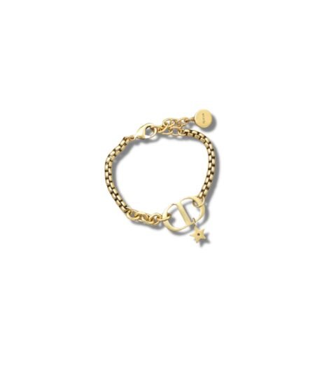 Dior CD Navy Bracelet Gold Tone For Women