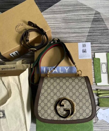 Gucci Blondie Medium Shoulder Bag Beige For Women, Women's Bags 11.4in/29cm GG ‎699210 96IWG 8745