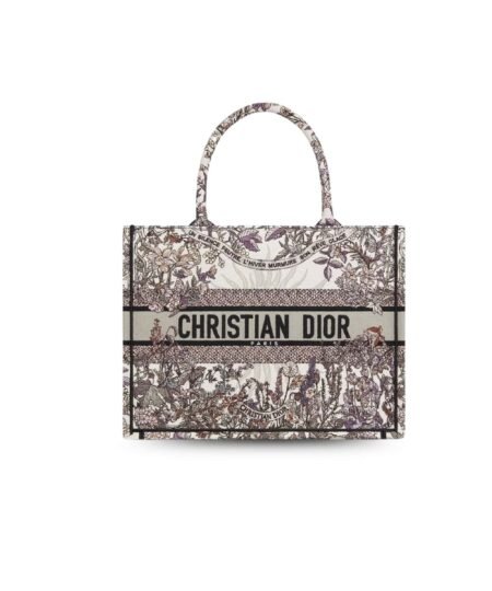 Christian Dior Medium Dior Book Tote White For Women 14in/36cm M1296ZEBQ_M20E