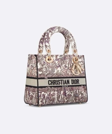 Alternative view of Christian Dior Medium Lady D-Lite Bag White For Women 9.5in/24cm M0565OEBU_M20E