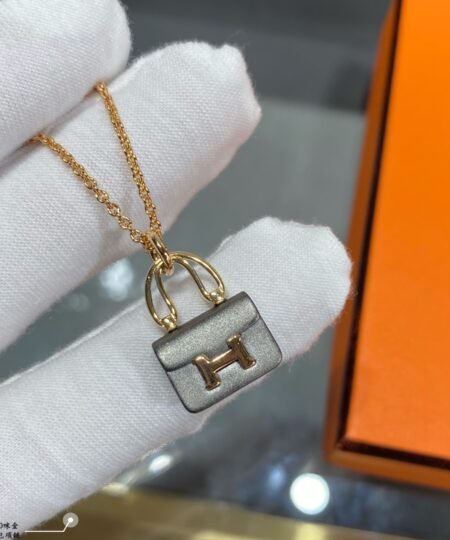 Alternative view of Hermes Constance Amulets Pendant Necklace Gold Tone For Women